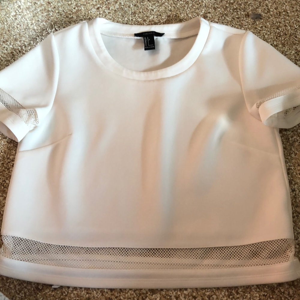 White crop top